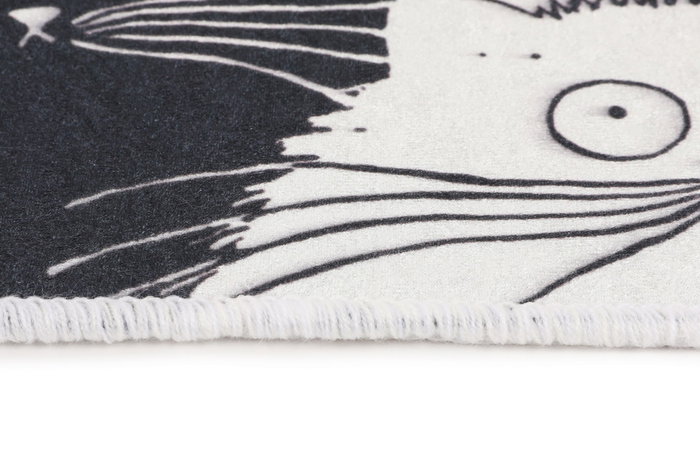 Mijölnir White Cats Djt Alfombrilla de Baño 100% Poliéster Antideslizante Antialérgica Lavable a Máquina 40x60 cm